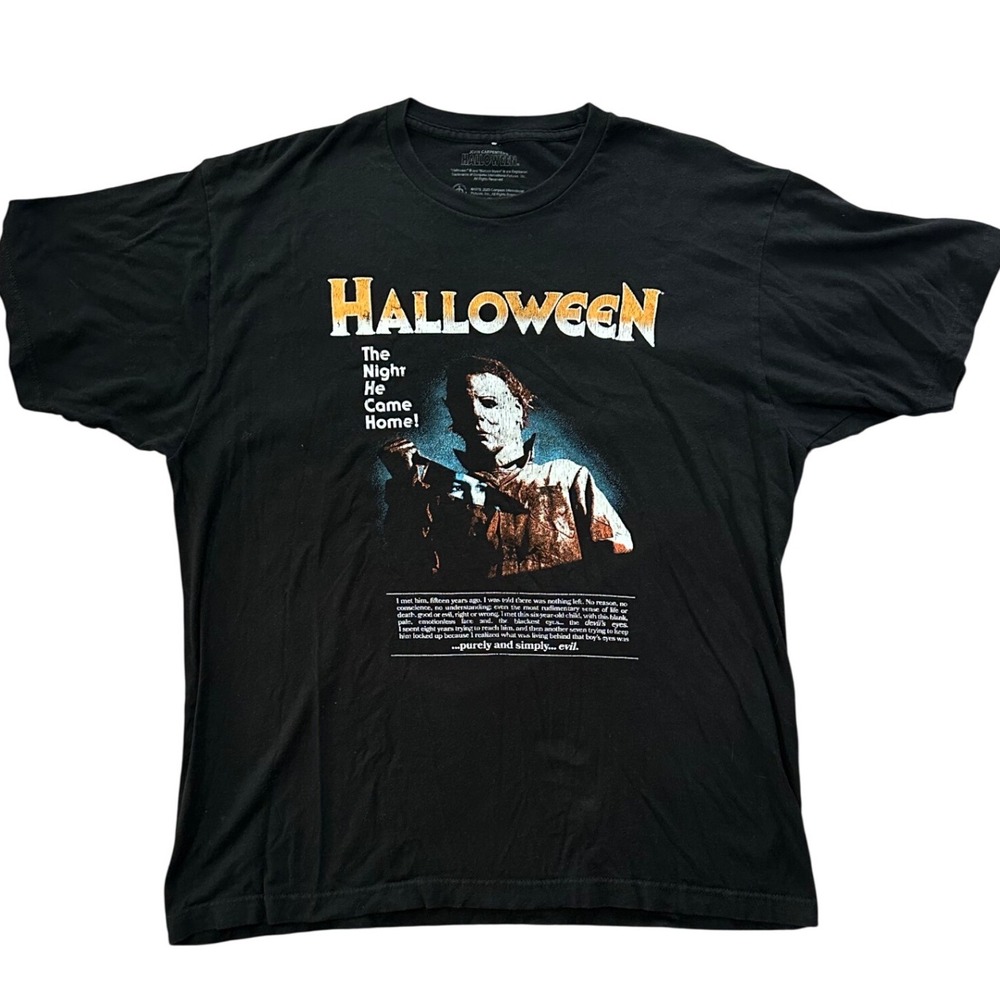 Halloween Michael Myers T Shirt XL Black Horror Movie John Carpenter Graphic Tee